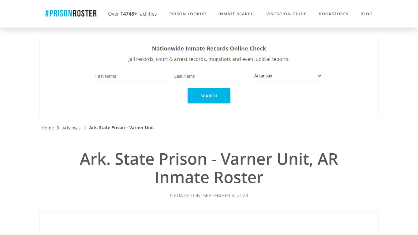 Ark. State Prison - Varner Unit, AR Inmate Roster - Prisonroster